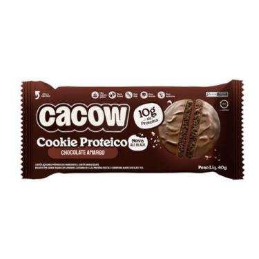Imagem de Cookie Proteico Cacow All Black Sabor Chocolate Amargo com 10g de Prot