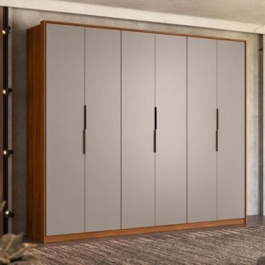 Imagem de Guarda Roupa Casal 6 Portas e 6 Gavetas Equador - Demóbile, Nogueira/N