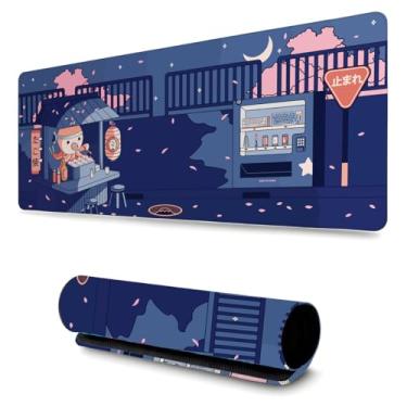 Imagem de Mouse Pad Gamer Profissional Confortavél Anti Derrapante Games e Escritório (80x40) Pinguim (Azul)