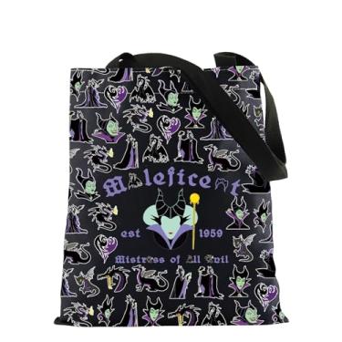 Imagem de FOTAP Sacola masculina Evil Queen Gifts Evil Queen Est 1959 Bolsa de ombro Mistress of Evil Gift Villains Movie Handbag, Camiseta masculina preta, Medium to Large
