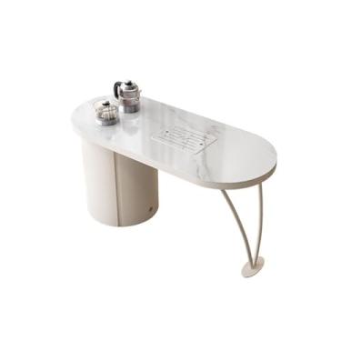 Imagem de Mesa de Chá Mesa de chá de varanda de ardósia, carrinho de chá pequeno, mesa de centro kung fu moderna e simples para sala de estar, escritório Mesa Lateral