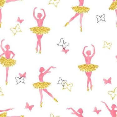 Imagem de Papel de Parede Infantil Bailarinas Encantadas 3,00m - Inove Papéis de
