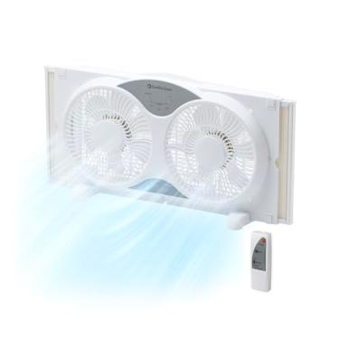 Imagem de Comfort Zone CZ310R 22,86 cm 3 velocidades, 3 funções, expansível, ventilador de janela dupla reversível com controle remoto, capa removível