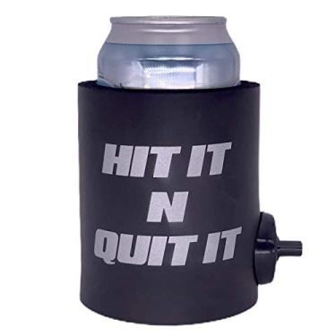 Imagem de Pantufa de iniciante de festa Hit It N Quit It Shotgun Can Coolie, Preto, 1