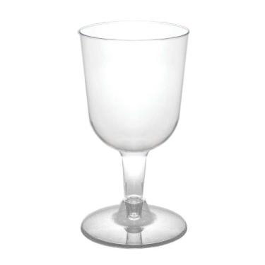 Imagem de Party Essentials Taças de vinho descartáveis de plástico rígido de duas peças, 40 unidades, 156 g, transparente