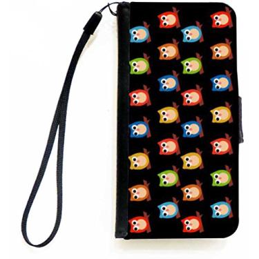 Imagem de Rikki Knight Owls Hoot on Black Flip Wallet Capa iPhone com aba magnética para Apple iPhone 5c