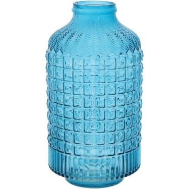 Imagem de Aimez Garrafa Decorativa 31X17X17Cm Vidro Azul