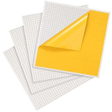 Imagem de Placas de base autoadesivas para montar – Compatível com todas as principais marcas – Pacote com 4 – 25,4 cm x 25,4 cm (branca)