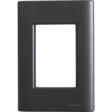Imagem de Placa 3 Postos 4x2 Tramontina Giz Preta Soft Touch Sem Suporte