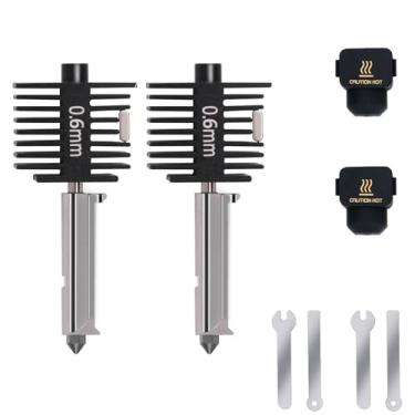 Imagem de KOYOFEI 2Pcs A1 Mini Upgrade Hotend Kit, Cabeça De Impressão De Impressora 3D Hot End Aquecimento Block Kit Com Bico De Aço Endurecido De 0,6 Mm E Meias De Silicone Para Bambu Lab A1/A1 Mini