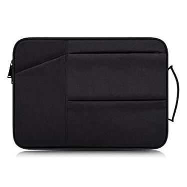 Imagem de Capa de laptop de lona de 13 polegadas com alça para Dell XPS 13 | Inspiron 13 | Latitude 12,5", 13,3" Lenovo Yoga 730 720 | ThinkPad A285 X280 12,5", Acer Chromebook R 13, Google Pixelbook de 12,3", Preto, 13 inch