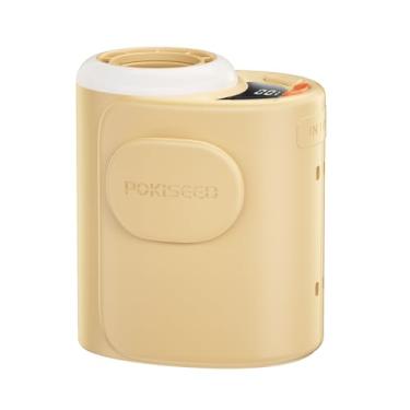 Imagem de POKISEED Ventilador portátil robusto, bateria recarregável de 10.000 mAh, tempo de execução de 40H, resfriamento turbo de 5 velocidades, design de várias posições mãos-livres para construção, local de