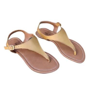 Imagem de Sandália feminina rasteira rasteirinha couro Savona cód.1191 - Oscarin