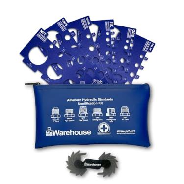 Imagem de DO IT YOURSELF - BE PREPARED WWW.HOSEKIT.COM Kit De Identificação De Rosca Americano, Inclui: Medidor De Passo De Rosca, Cartões De Identificação De Encaixe, Bolsa De Vinil Para Identificação De Npt