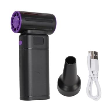 Imagem de HEEPDD Recarregável Portátil do Soprador de Ar Elétrico de Soprador de Ar Elétrico de de Fio 8000mAh Turbo Portátil Com Luz LED para Limpeza de Teclado de Secar Animais de Estimação (Preto)