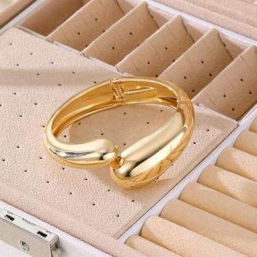 Imagem de Bracelete Gota Dourado ou Prata com Banho de Verniz - NoBrand, Bracele