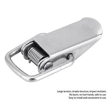 Imagem de lyrlody F Fixador de Travador HASP para Serviço Pesado 10pcs Com Design Carregado de Mola, Adequado para Gabarito de Tampa de Fumante, Estojo, Trava de Tração de Aço Inoxidável Durável para (Aço