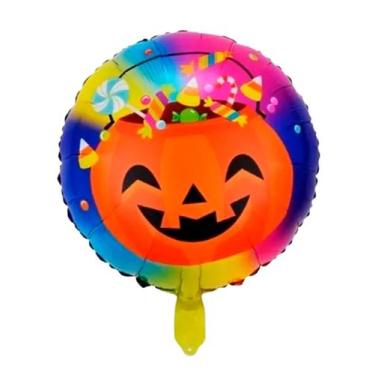 Imagem de Balão Abóbora Personalizado Redondo Decoraçao De Halloween - Crgfestas