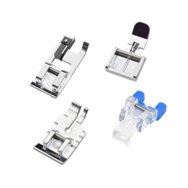 Imagem de oshhni Conjunto de calcadores para máquina de costura doméstica Calcador de overlock Calcador para costura de borda Acessórios resistentes Substituição de, 4 Pcs
