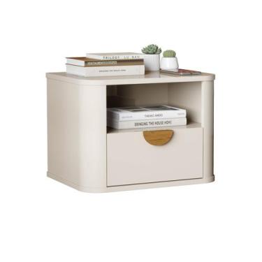 Imagem de Mesa Cabeceira Suspensa Buriti Off White - Moveis JB