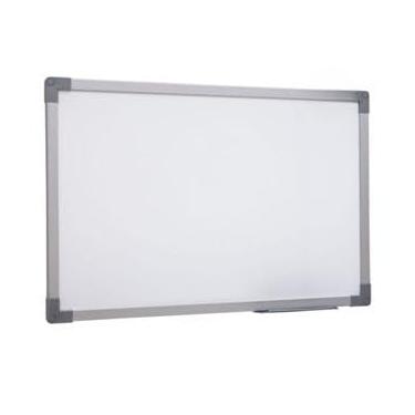 Imagem de Quadro Lousa Branco 90X60cm Moldura Mdf Alumínio Soft Stalo