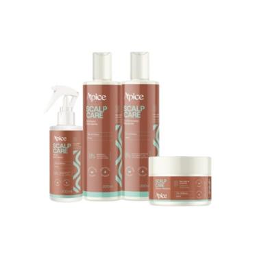 Imagem de Kit Shampoo + Condicionador + Tonico + Máscara Scalp Care Apice Tratamento Estimulante
