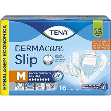 Imagem de Tena Slip Dermacare, Fralda Geriátrica para Incontinência Urinária, M - 16 unidades