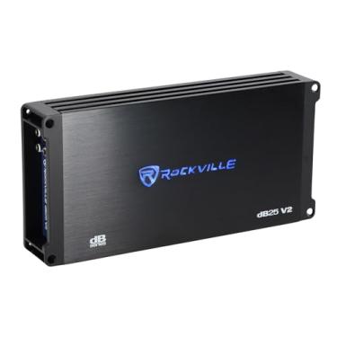 Imagem de Rockville dB25 V2 Amplificador de 2 canais 3000 watts pico/750W Dyno certificado RMS Classe D Compact Car Stereo Amp, som, crossover ajustável, estável 4/2 Ohm