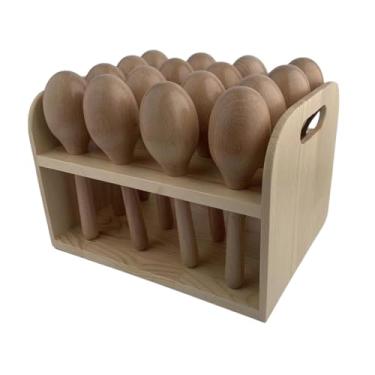 Imagem de Colaxi 8 peças de madeira maracas instrumento musical fácil de jogar jogo de festa mão percussão martelos areia para jogo jogando ktv