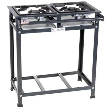 Imagem de Fogão Industrial 2 Bocas 1 Dupla Standard Baixa Pressão MR Fogões 30x3