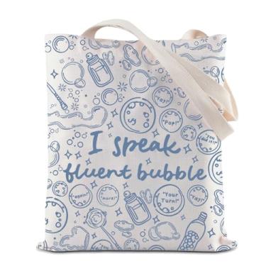 Imagem de ZJXHPO Bolsa de ombro para terapia de saúde mental, bolsa de ombro reutilizável para conselheiro de supermercado, terapia da fala, bolsa de ombro SLP, Bolsa bolha, Medium