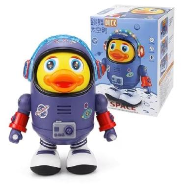Imagem de Patinho Astronauta Dançarino Musical com Luz e Movimento, Brinquedo Interativo com Som e LED, para Crianças a partir de 3 Anos