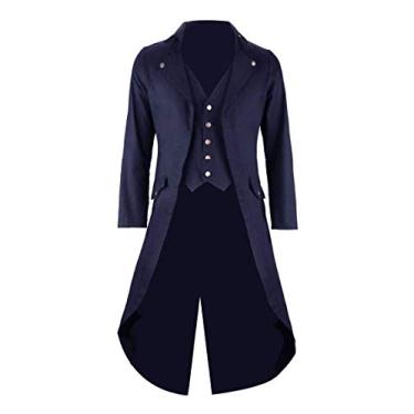 Imagem de Jaqueta masculina vintage para cosplay, Dark Blue, Medium