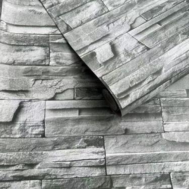 Imagem de Papel de parede autoadesivo com padrão de tijolo retrô bar de parede decoração de restaurante adesivos de móveis