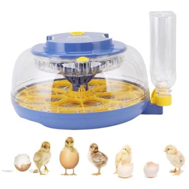 Imagem de Jectse Incubadora de Frango Inteligente, Máquina de Eclosão de Aves Abdominais Com Giro Automático de Ovos, Funções de Rega, Incubadora de Ovo Portátil para Ganso, Pato e Frango (plugue americano)