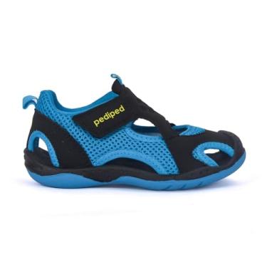 Imagem de pediped Sandália infantil unissex, Azul/preto, 12-12.5 Big Kid