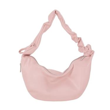 Imagem de ALWY Bolsa Feminina Alça Franzida De Ombro Passeio Trabalho Linda (Rosa)