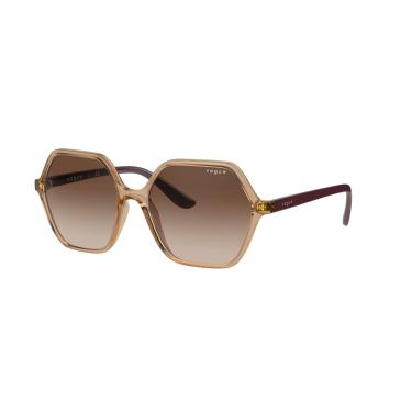Imagem de Óculos de Sol Vogue Eyewear 0VO5361S 282613 Tam 55 / Marrom Claro - Lentes Marrom Gradiente