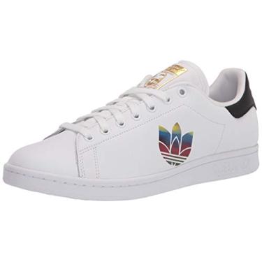 Imagem de adidas Originals Tênis feminino Stan Smith, Branco/Preto/Multicolorido, 5.5
