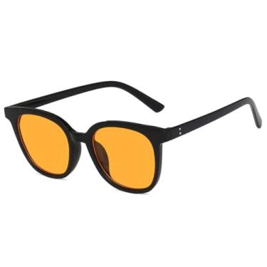 Imagem de Óculos de sol retrô estilo gatinho masculino, punk, luxuoso, esportivo, lazer, festa, UV400 (preto, laranja)