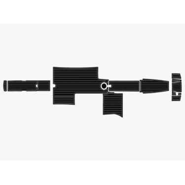 Imagem de Plataforma de natação Mastercraft Maristar Cockpit 2005 1/10.2 cm 6 mm espuma EVA Faux Teak Marine Floor (preto sobre cinza escuro)