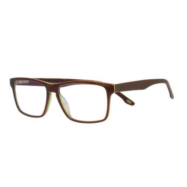 Imagem de Armação Óculos de Grau Grande Quadrado Acetato Skylon SC068 - Skylon E