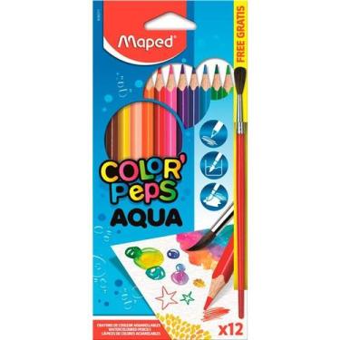 Imagem de Lápis de cor Maped color peps aquarelável com 12 cores