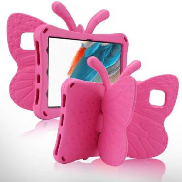 Imagem de Capa infantil FW T-Mobile REVVL Tab 5G REVVL Tab 5G para tablet 2023 borboleta com luz de suporte EVA Full Boby proteção contra quedas resistente à prova de choque infantil Pro capa para tablet
