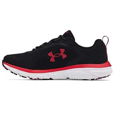 Imagem de Under Armour Charged Assert 9 Tênis de corrida masculino, Preto (001)/vermelho, 43
