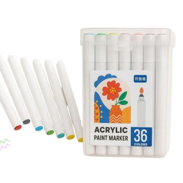 Imagem de Kit 36 Canetinhas Bobbie Marcador Acrílico Efeito Luz Comfy