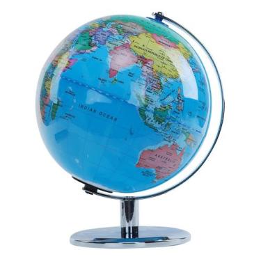 Imagem de Globo Terrestre Enfeite Decorativo de 33cm Altura Com Base de Metal To