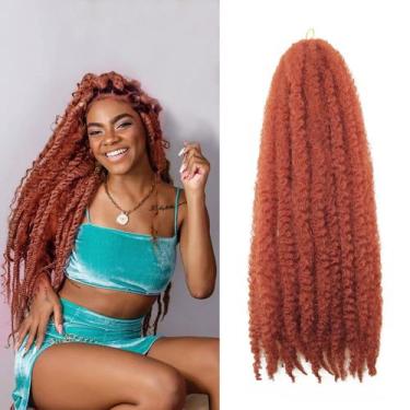 Imagem de Extensões de cabelo sintéticas Marley, 8 pacotes de 60 cm para trança 