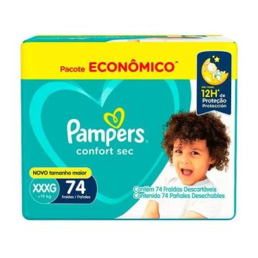 Imagem de Fraldas Pampers Confort Sec Max XXXG 74 Unidades, XXXG, 74