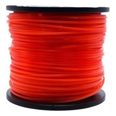Imagem de Fio Nylon Quadrado Laranja 3mm 2kg Roçadeira - Sanre Brasil